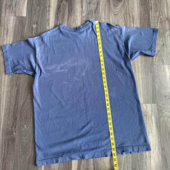 Vintage 1990s Orgasm Donor T-Shirt Men's Size L Faded Blue Sex Funny Sun Faded - Picture 10 of 10